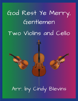 Book cover for God Rest Ye Merry, Gentlemen, for Two Violins and Cello