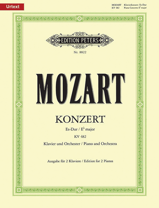 Book cover for Piano Concerto No. 22 in E flat K482 (Edition for 2 Pianos)