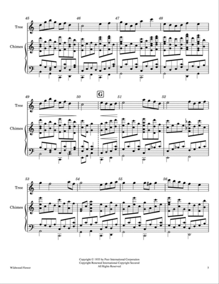Wildwood Flower Wildwood Flower Handbell Choir scores gallery preview page 5