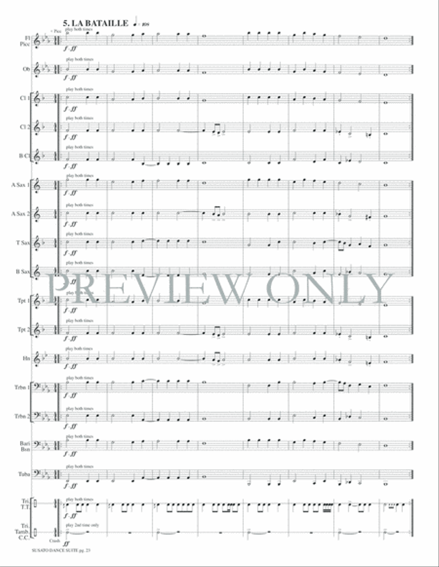 Susato Dance Suite (from Danserye) Concert Band scores gallery preview page 26
