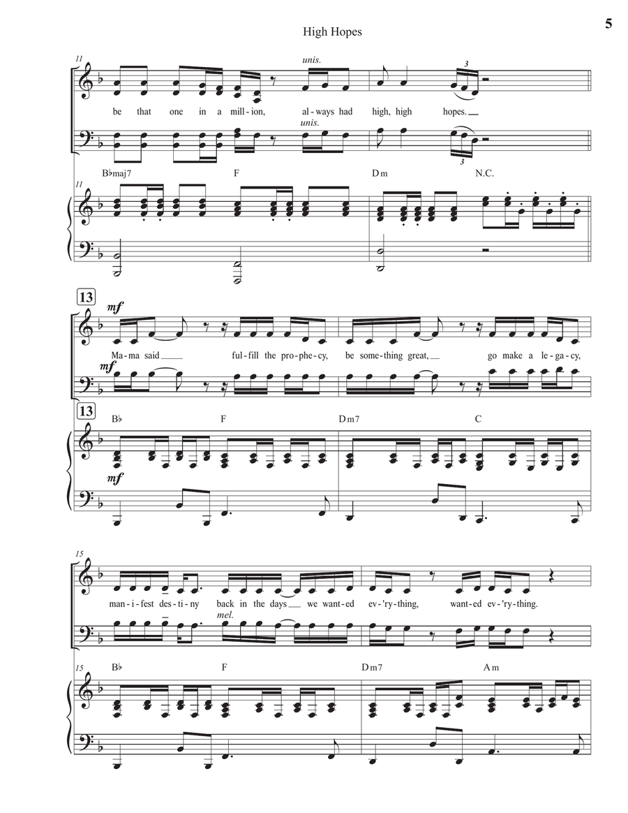 High Hopes 4-Part scores gallery preview page 5