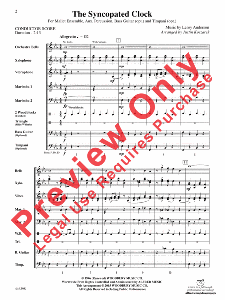 The Syncopated Clock Percussion Ensemble scores gallery preview page 3