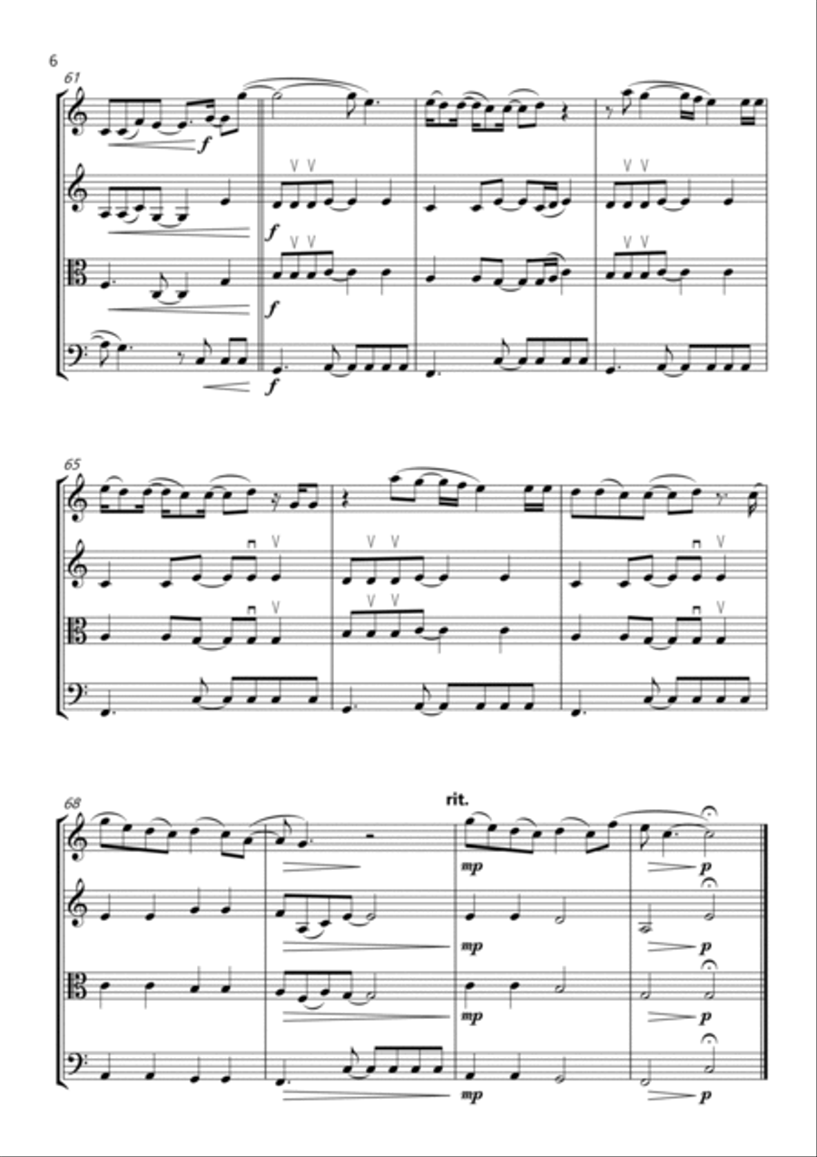 You Make It Real String Quartet scores gallery preview page 6