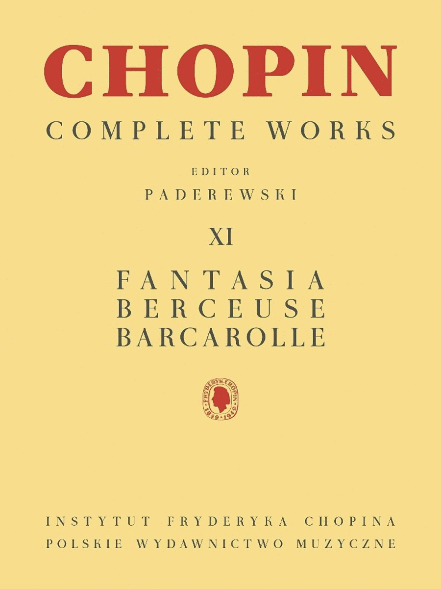 Chopin CW XI: Fantasia, Berceuse, Barcarolle Piano Solo scores gallery preview page 1