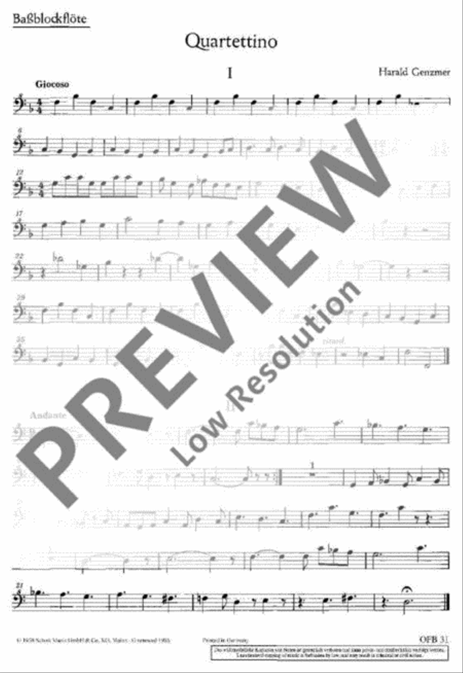 Quartettino Quartettino Recorder scores gallery preview page 15