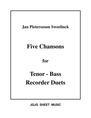 Eight Sweelinck Duets for T-B Recorders
