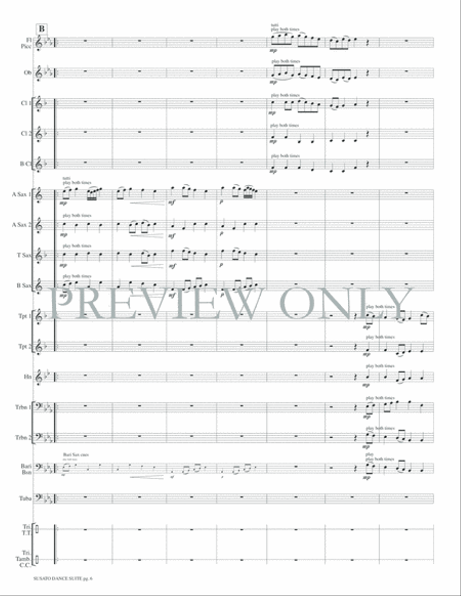 Susato Dance Suite (from Danserye) Concert Band scores gallery preview page 9