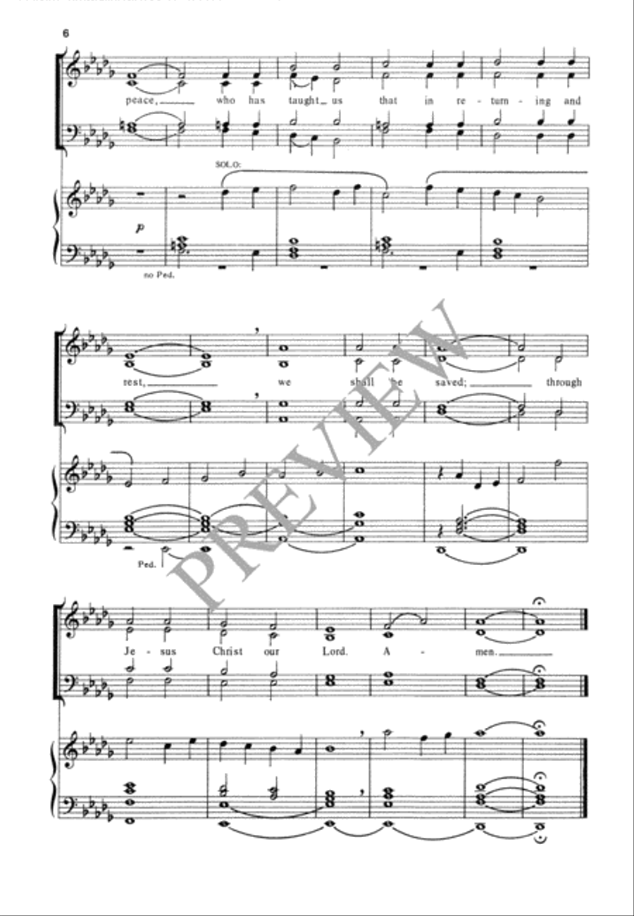 Prayer for Peace 4-Part scores gallery preview page 7
