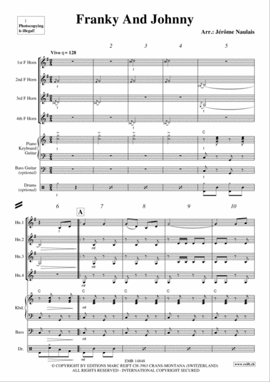 Franky And Johnny Horn scores gallery preview page 3