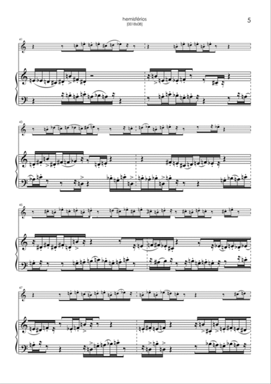 Hemisferios Woodwind Duet scores gallery preview page 5