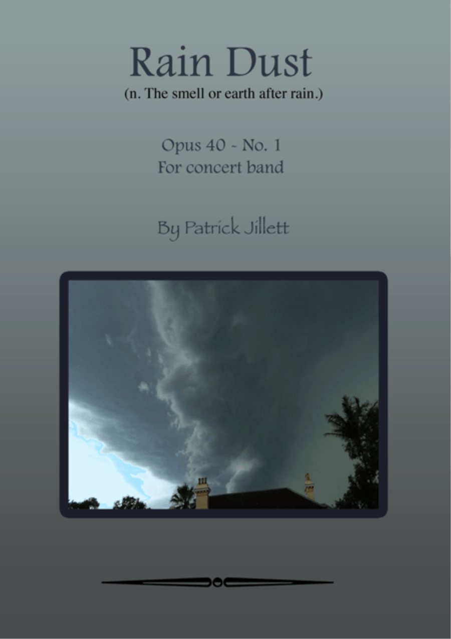 Rain Dust (n. The smell or earth after rain.) Concert Band scores gallery preview page 1
