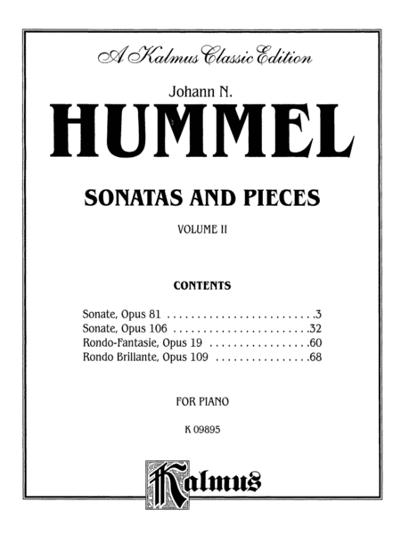 Sonatas and Pieces, Volume 2