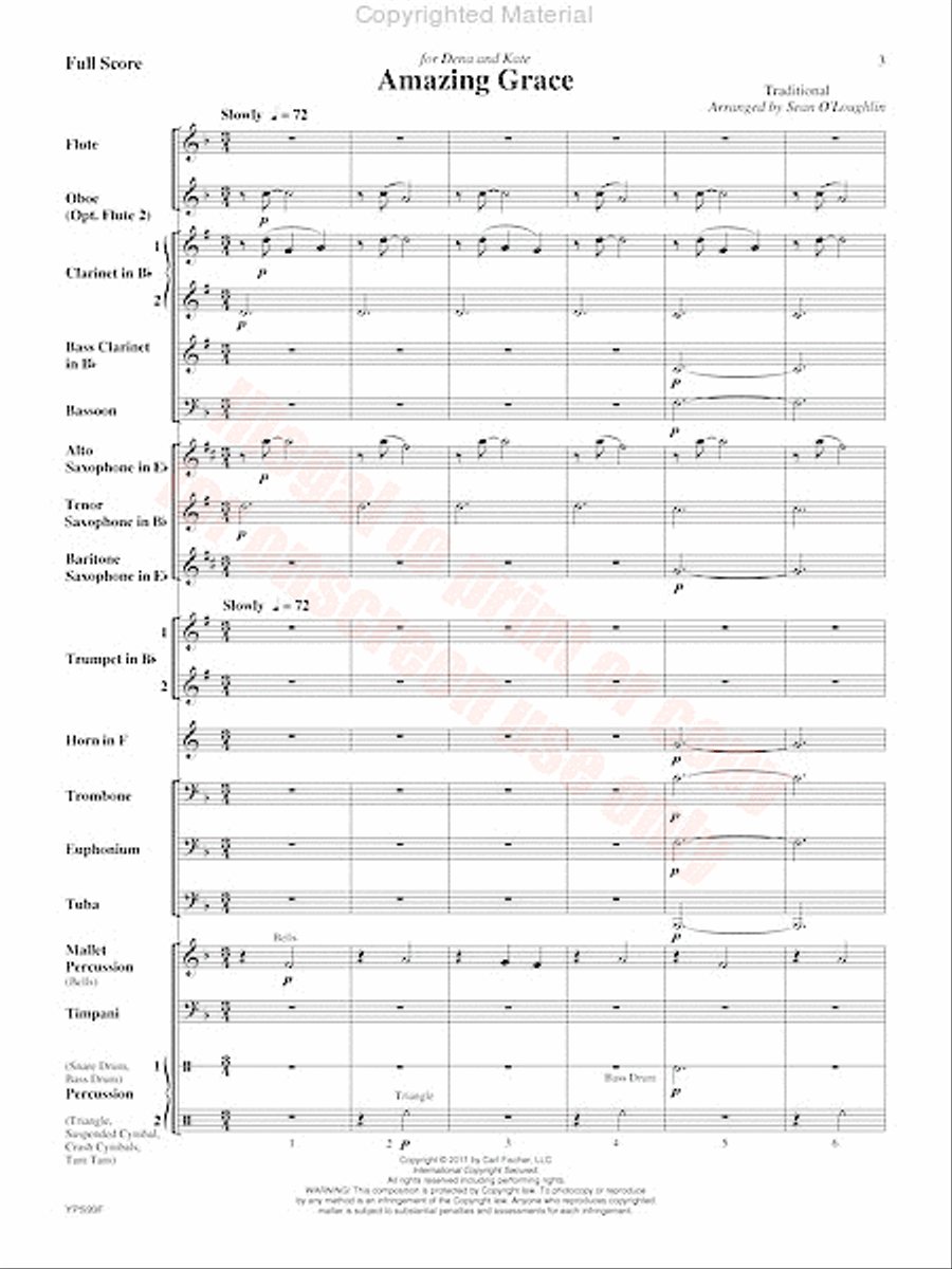 Amazing Grace Amazing Grace Concert Band scores gallery preview page 4