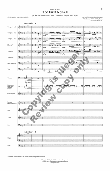 The First Nowell (Brass Octet Score)