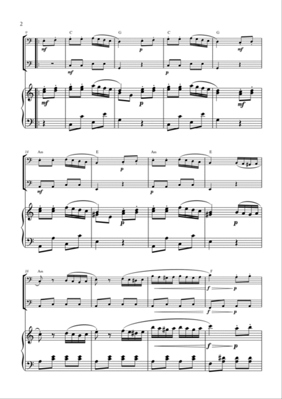 W. A. Mozart - Turkish March (Alla Turca) (for Cello and Bassoon) Bassoon scores gallery preview page 2