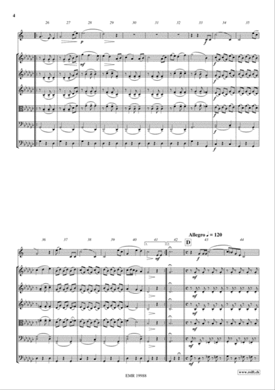 Brahms In The Alps String Orchestra scores gallery preview page 4