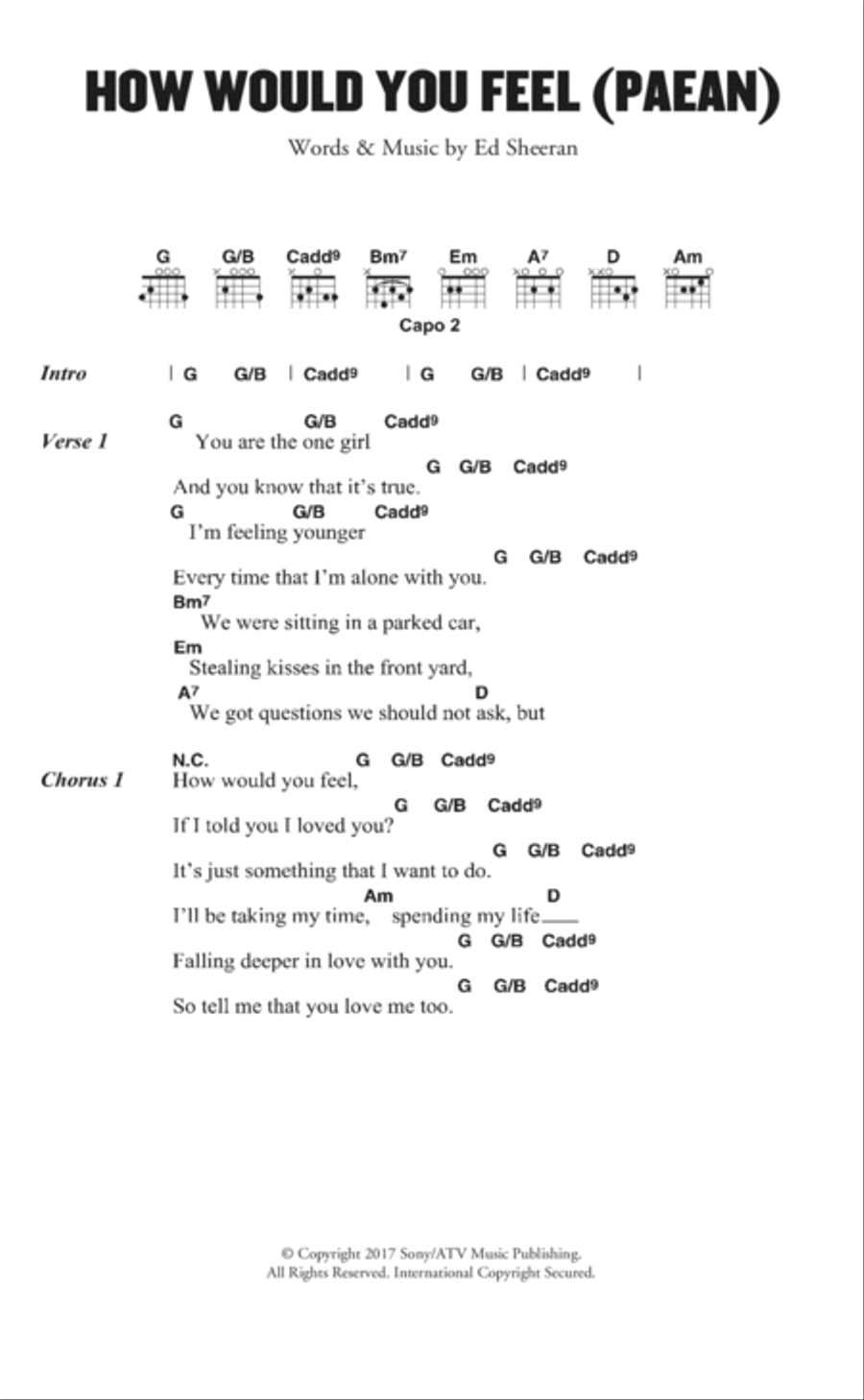 How Would You Feel (Paean) Acoustic Guitar scores gallery preview page 1