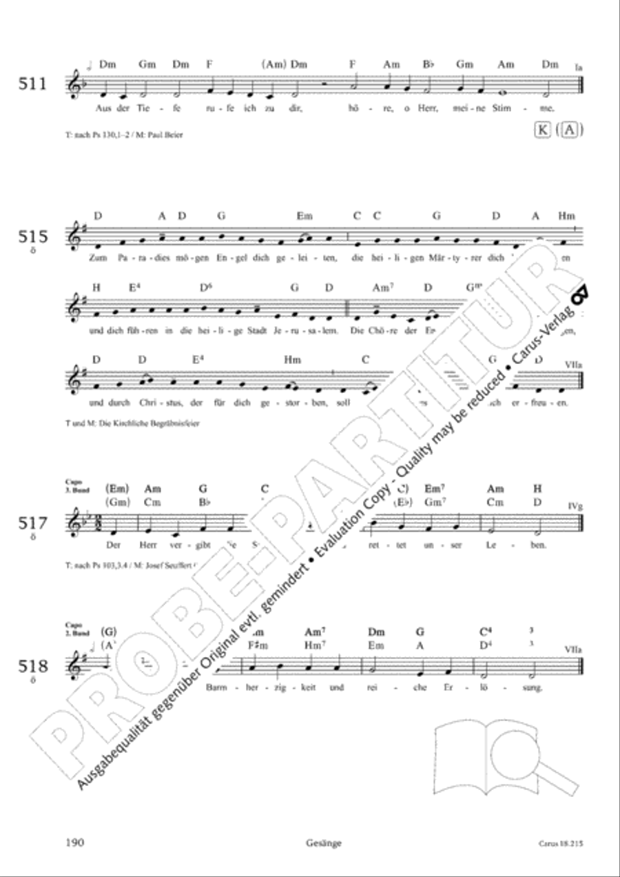 Gitarrenbuch zum Gotteslob Guitar scores gallery preview page 174