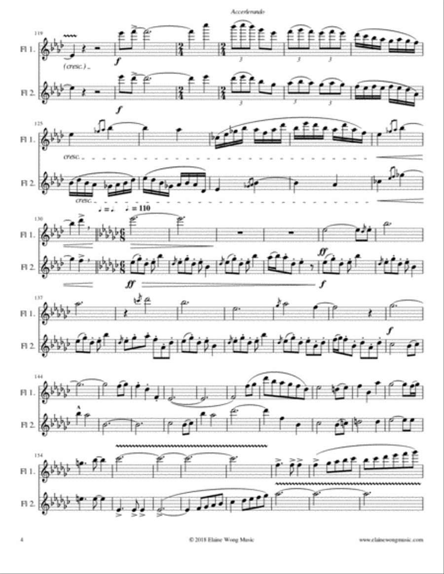 Zephyr: for 2 flutes Flute Duet scores gallery preview page 6