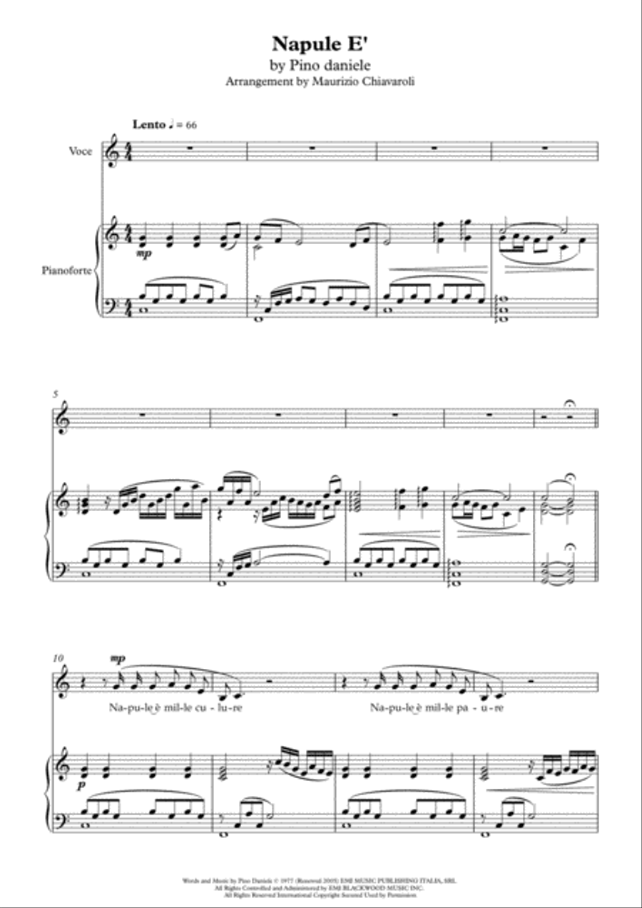 Napule È Voice scores gallery preview page 1