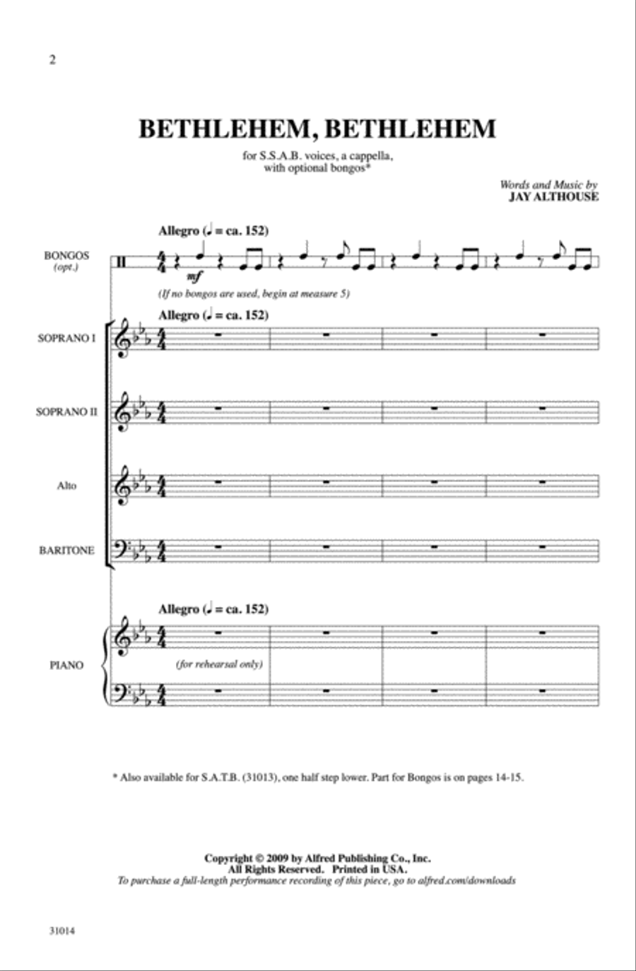 Bethlehem, Bethlehem 3-Part scores gallery preview page 2