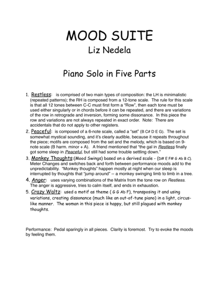 Mood Suite - Complete Score image number null