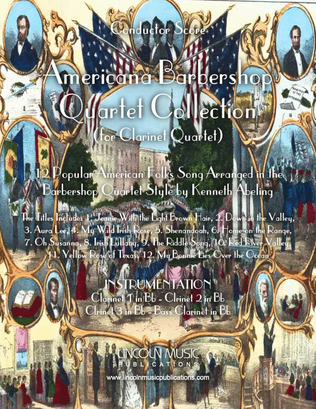 Americana Barbershop Quartet Collection (for Clarinet Quartet)