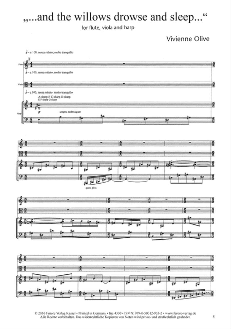 ...and the willows drowse and sleep... Flute scores gallery preview page 2