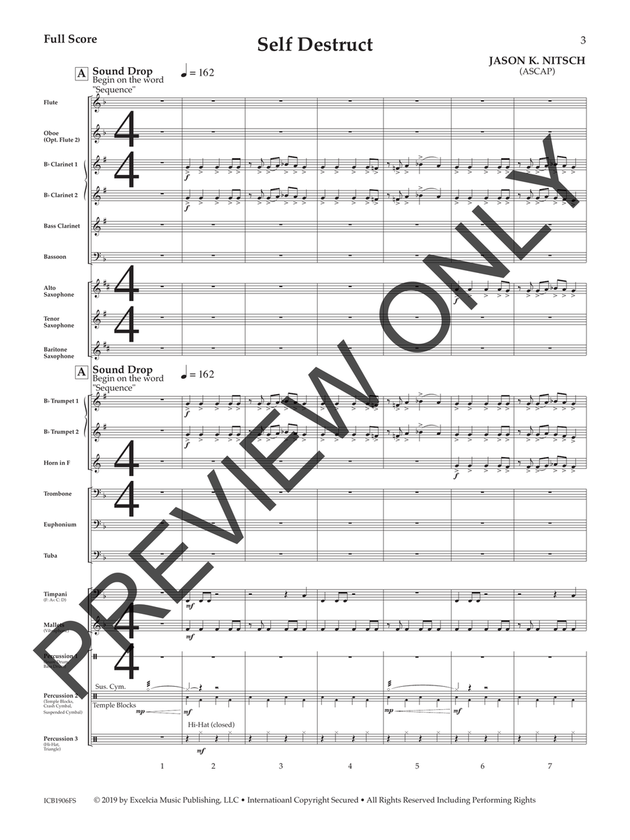 Self Destruct Concert Band scores gallery preview page 4