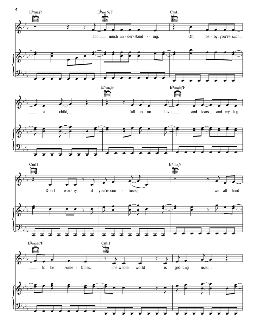 Serious Serious Piano, Vocal, Guitar scores gallery preview page 4