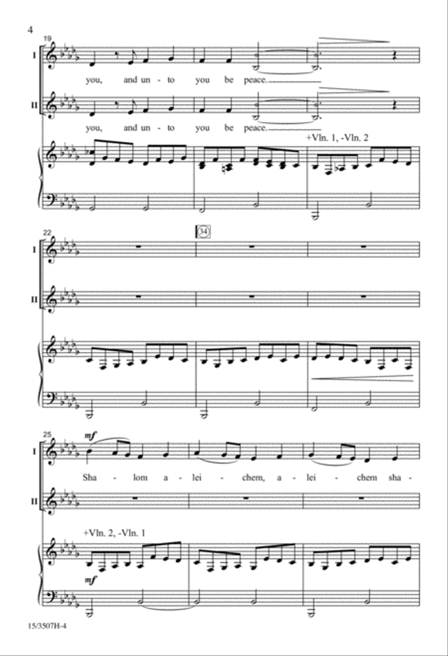 Shalom, Pacem, Peace Shalom, Pacem, Peace 2-Part scores gallery preview page 4