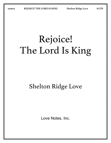 Rejoice! The Lord Is King image number null