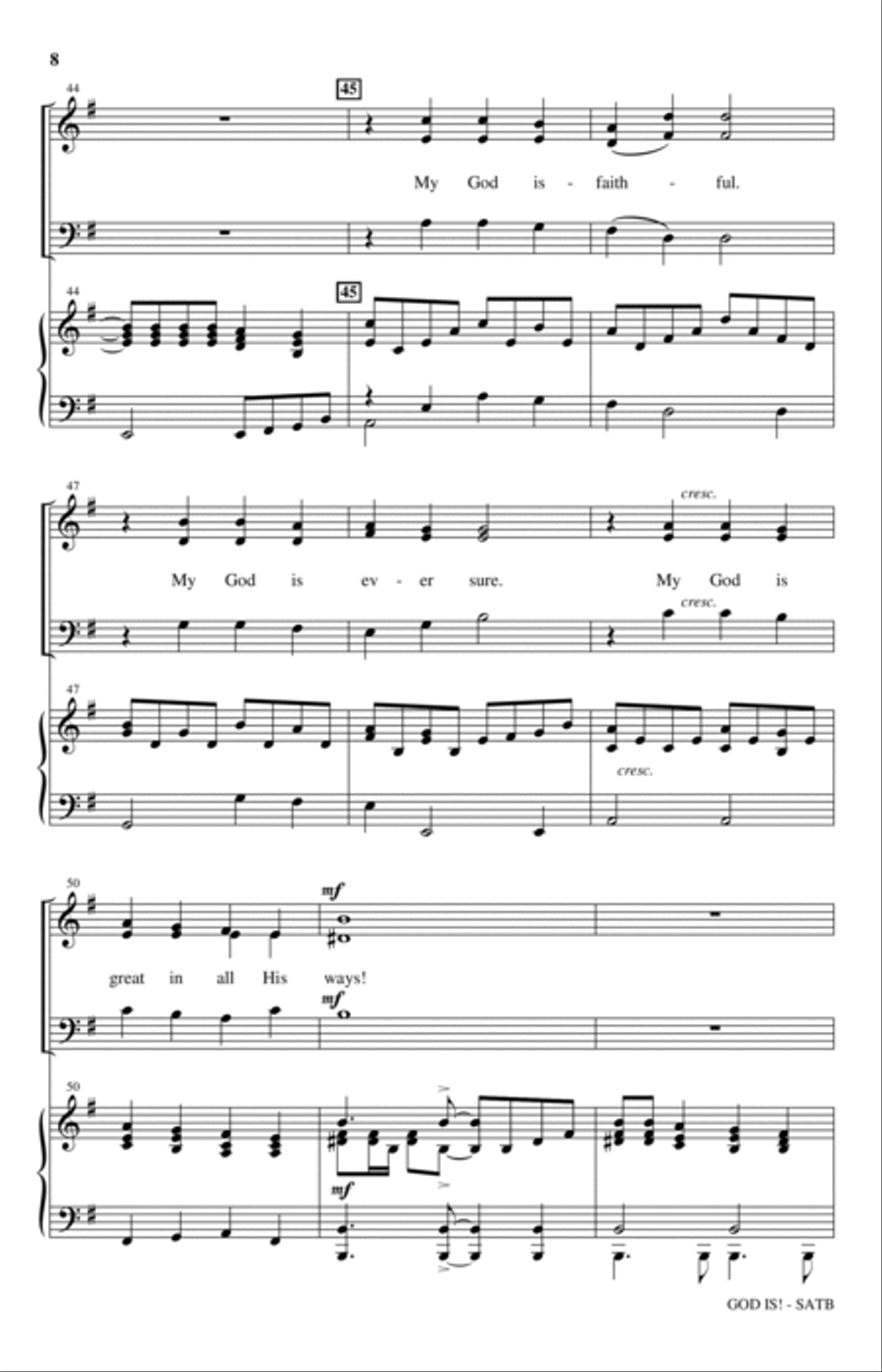 God Is! 4-Part scores gallery preview page 6