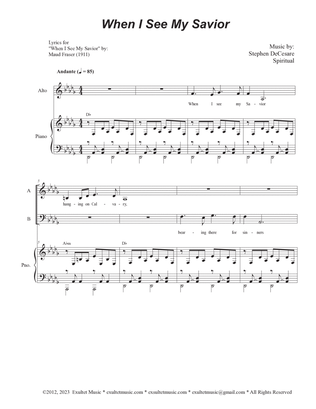 Book cover for When I See My Savior (with "Were You There") (Vocal Quartet - (SATB)