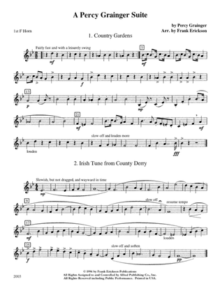 A Percy Grainger Suite: 1st F Horn