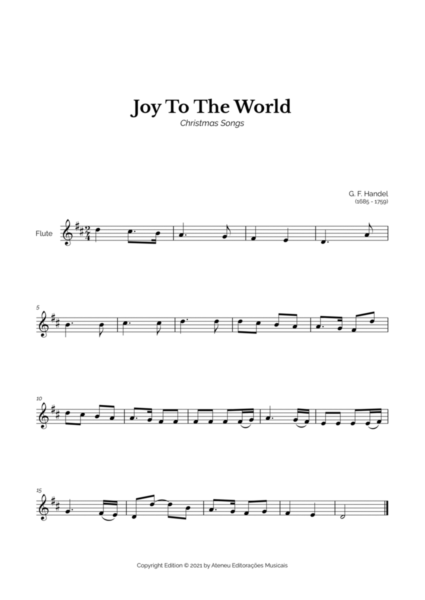 Joy To The World for Easy Flute Solo image number null