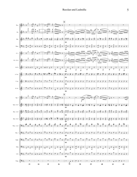 Russlan and Ludmilla Overture (Concert band Transcription) image number null