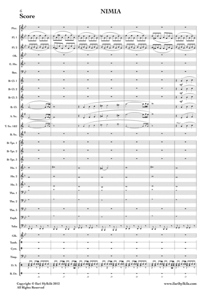 Nimia (Score and parts for Concert Band) image number null
