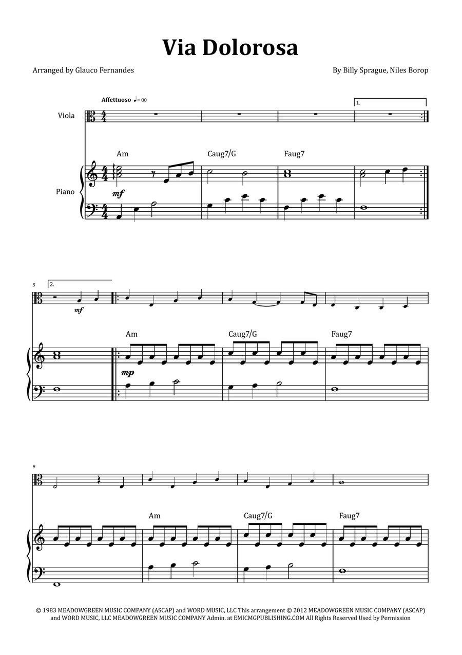 Via Dolorosa Chamber Music scores gallery preview page 1