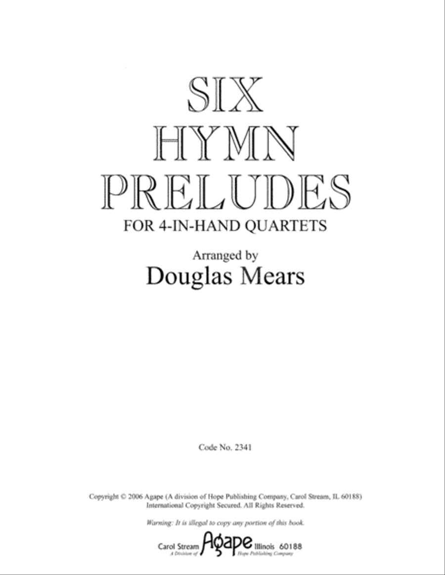 Six Hymn Preludes Small Ensemble scores gallery preview page 3