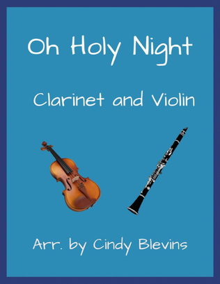 Book cover for O Holy Night, Clarinet and Violin