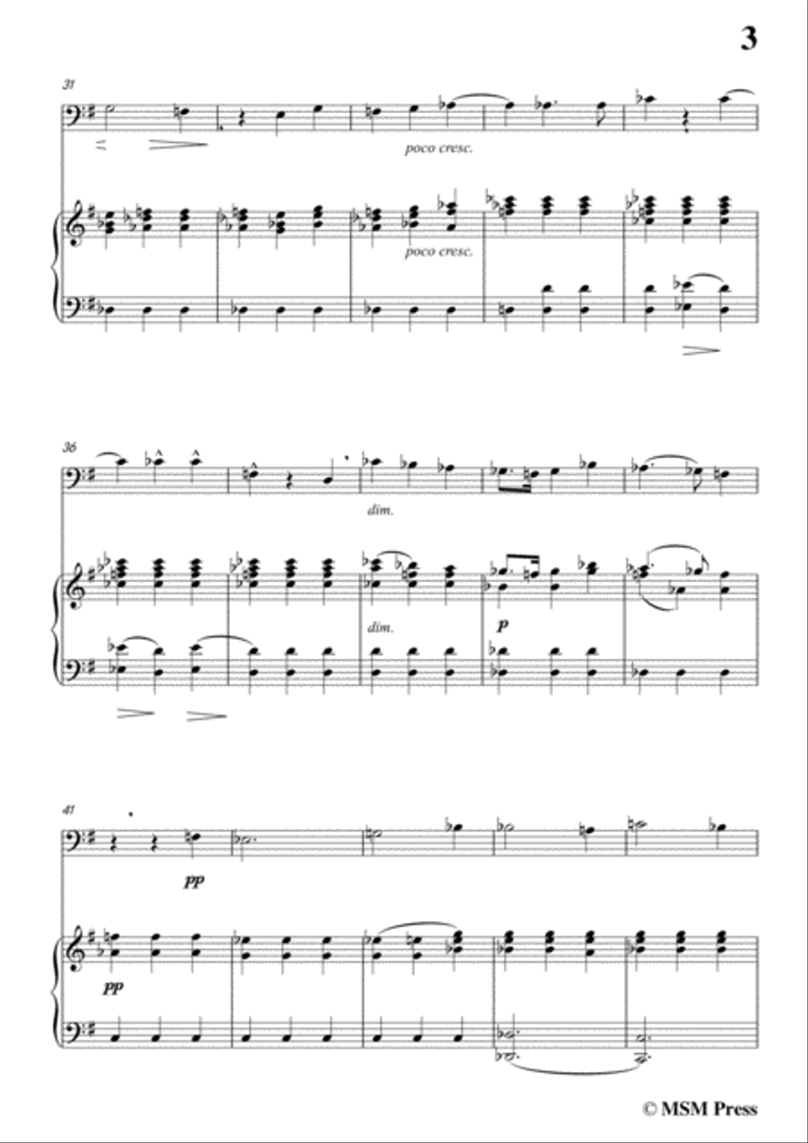 Berlioz-Au Cimetière,for Cello and Piano Voice scores gallery preview page 5