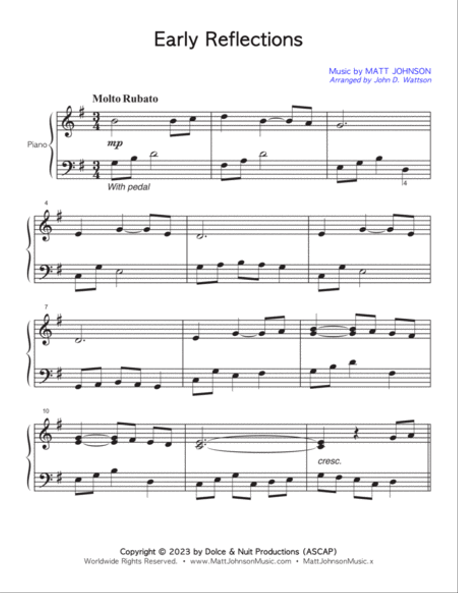 Early Reflections • John D. Wattson Series Piano Method scores gallery preview page 2