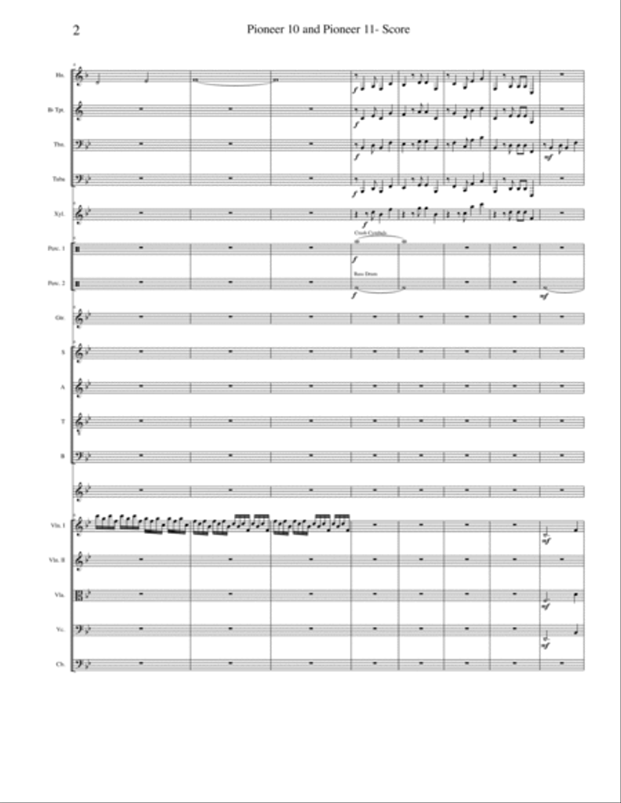 Pioneer 10 and Pioneer 11 from Space Probes 4-Part scores gallery preview page 2