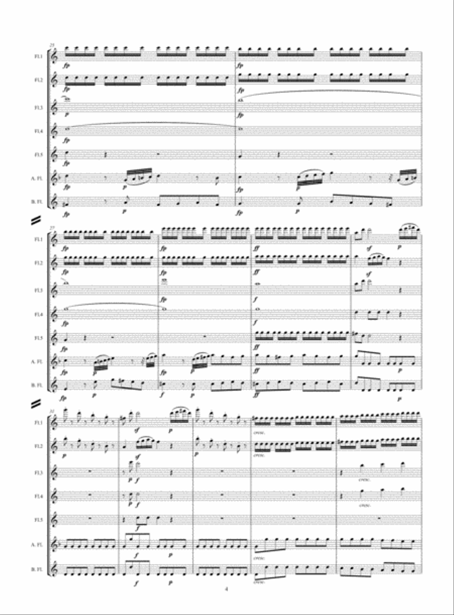 L'Amore Industrioso arr. Flute Choir Flute Choir scores gallery preview page 4