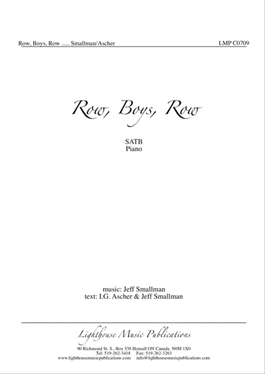 Row, Boys, Row 4-Part scores gallery preview page 2