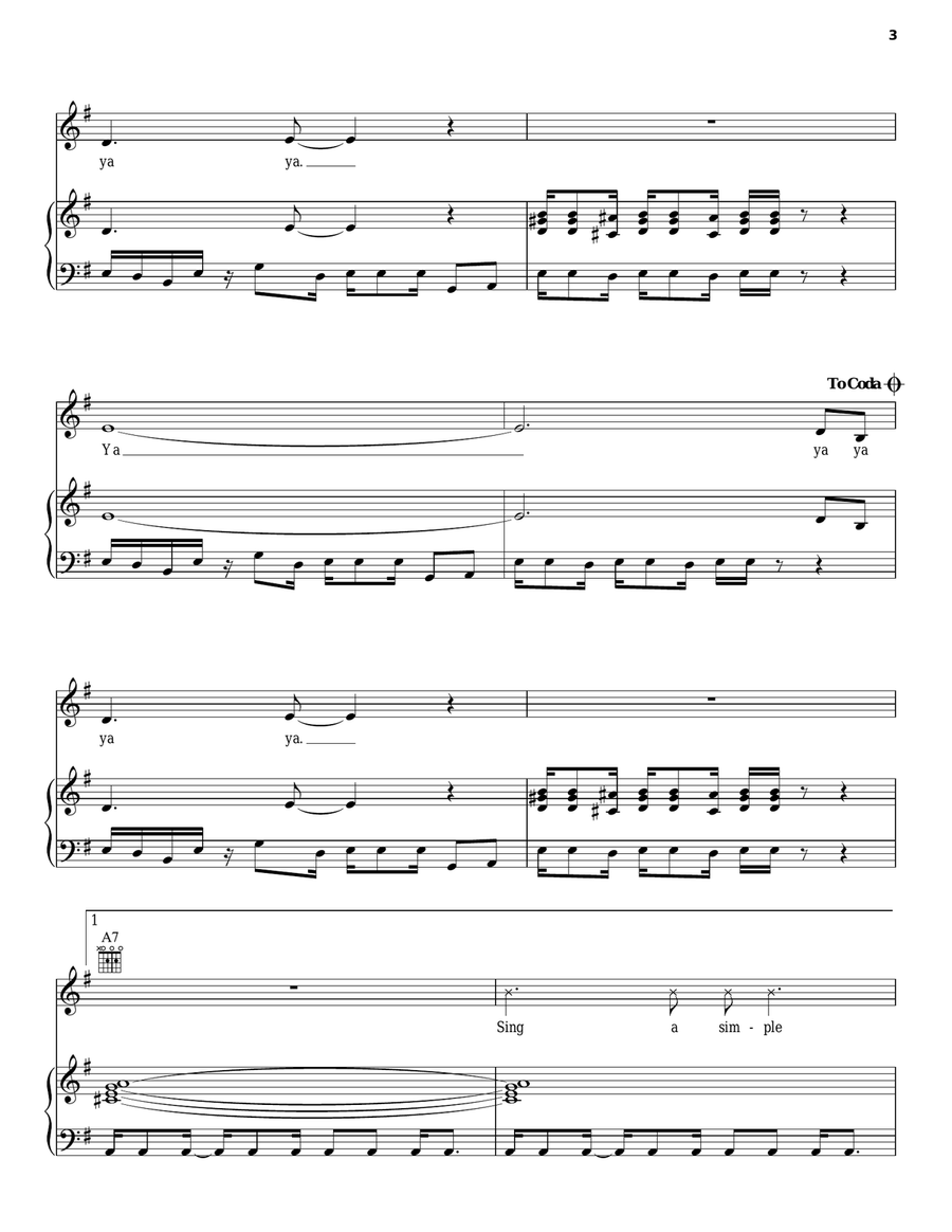 Sing A Simple Song Sing A Simple Song Acoustic Guitar scores gallery preview page 3