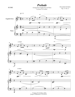 Scriabin: Prelude Op. 11 No. 2 for English Horn & Piano