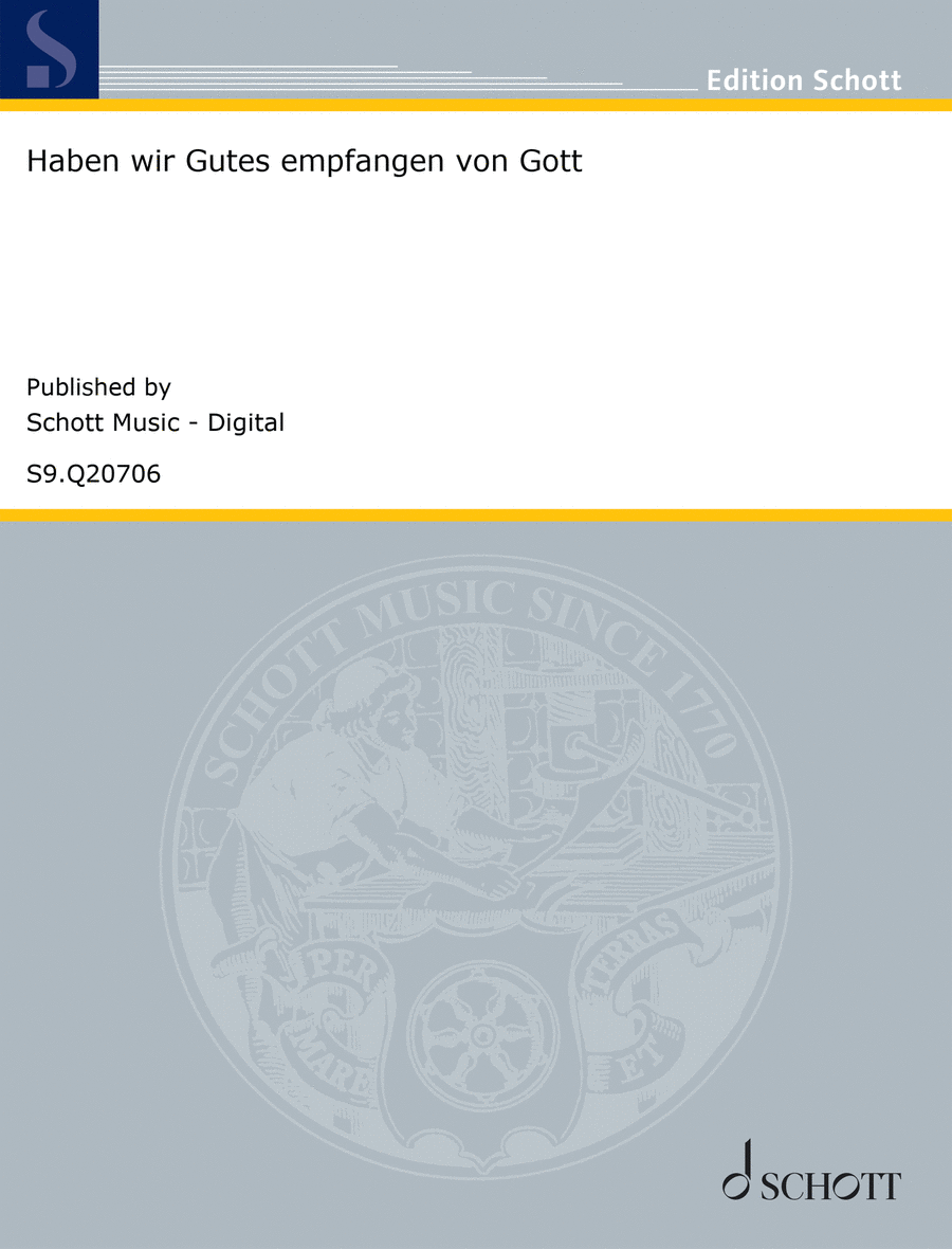 Haben wir Gutes empfangen von Gott Mixed Choir scores gallery preview page 1
