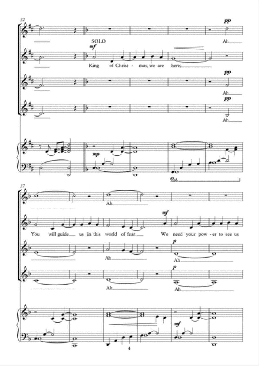 2017 SSAA bilingual Irish / English version of my RÍ NOLLAG Christmas Carol SSAA scores gallery preview page 6